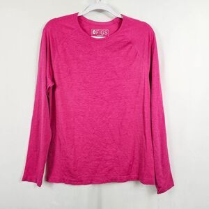 NWT Figs Makato Seamless Longsleeve Underscrub in Bright Pink - Size M